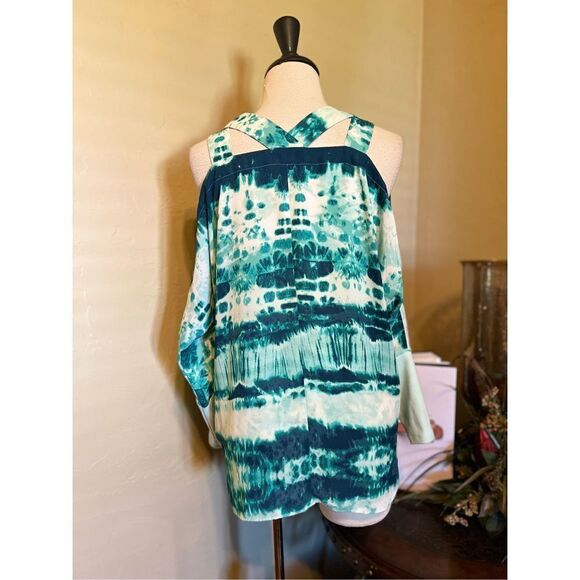 Juicy Couture Tye Dye Cold Shoulder Blouse size Small - Picture 4 of 4
